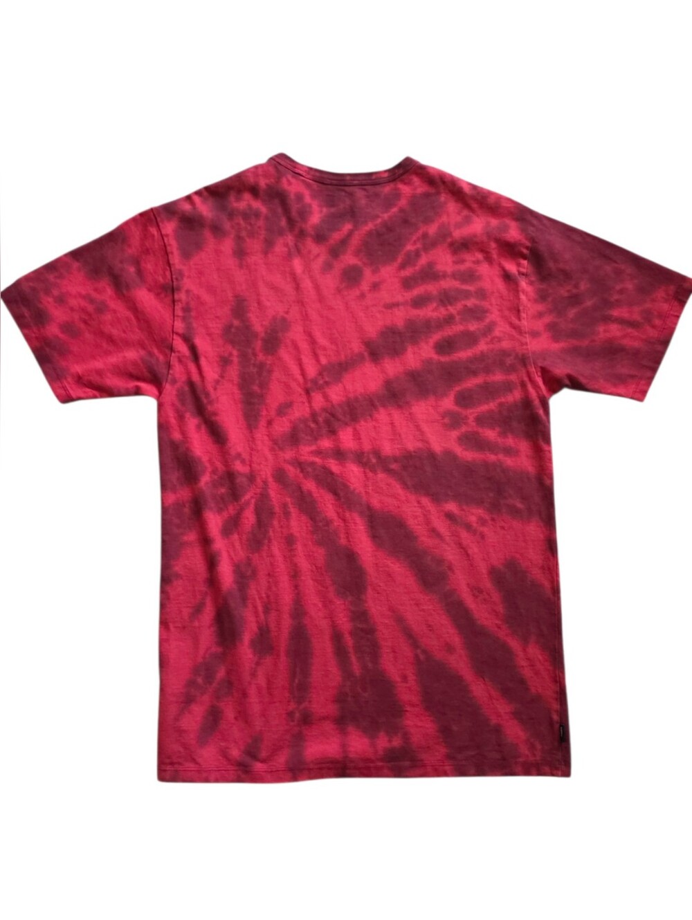 Vans Medium Red Tie Dye Off The Wall Classic Skate Tee Shirt - Picture 4 of 7